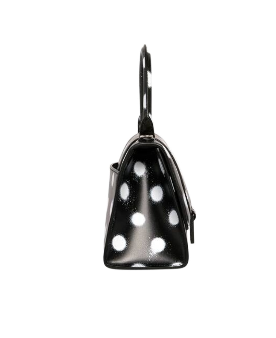 Balenciaga Small Hourglass Tote Bag In Black