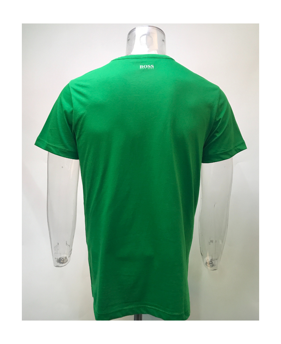 Hugo Boss Logo Print Short-sleeved T-shirt In Green