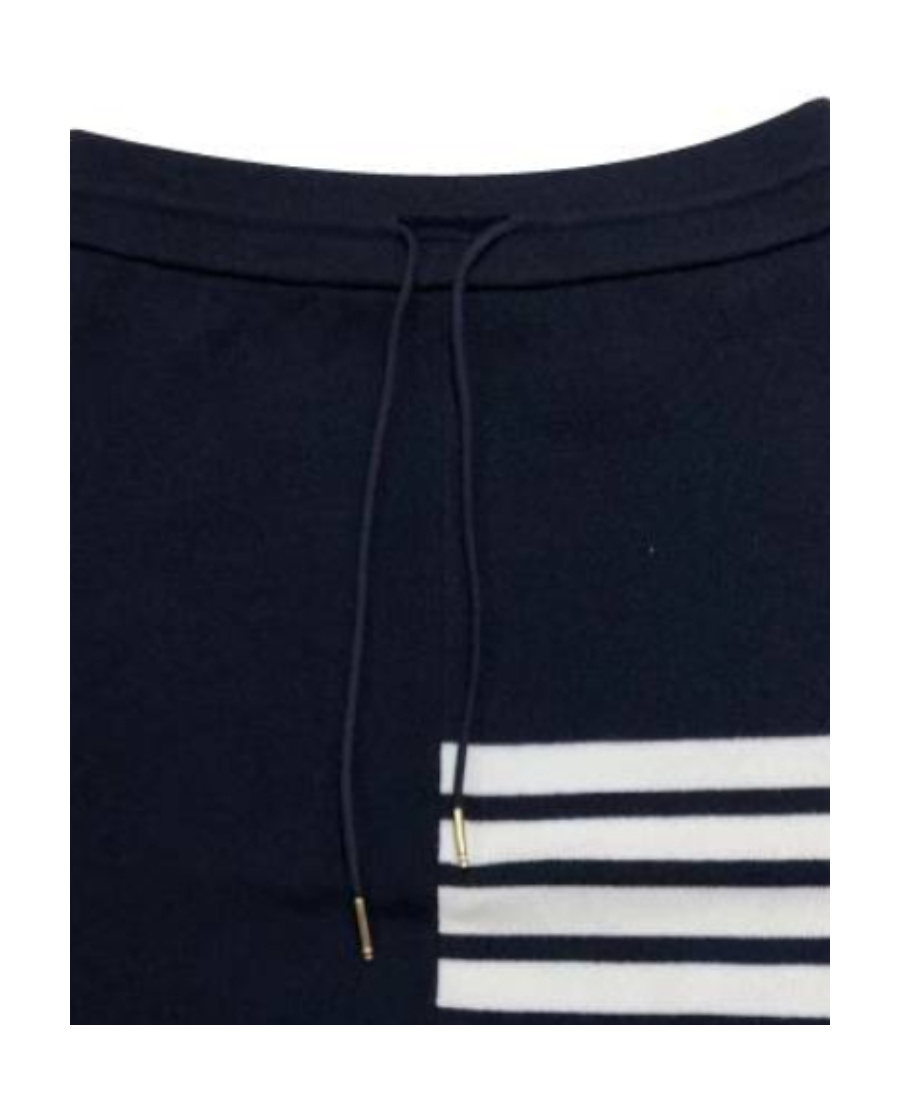 Thom Browne 4-bar Stripes Drawstring Skirt In Black
