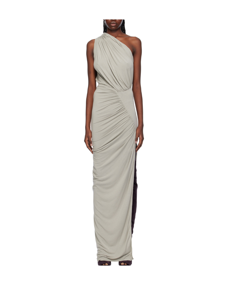 Rick Owens Off-white Hera Maxi Dress In Gray