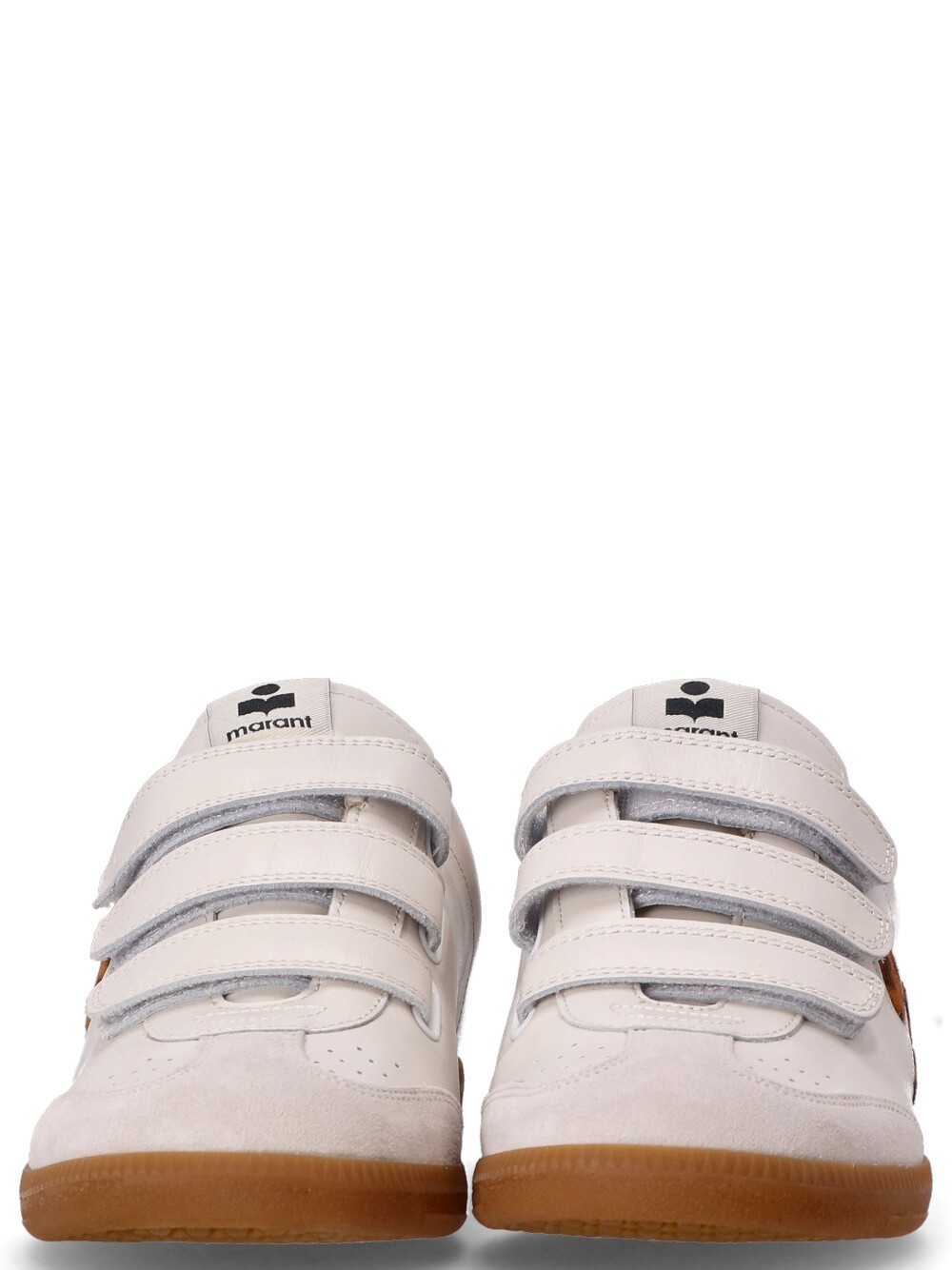 Isabel Marant White Leather Sneakers In Multi