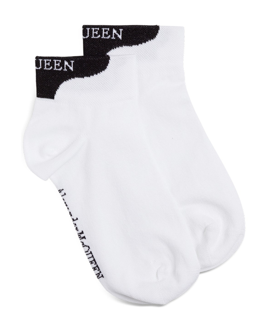 ALEXANDER MCQUEEN ALEXANDER MCQUEEN LOGO INTARSIA ANKLE SOCKS
