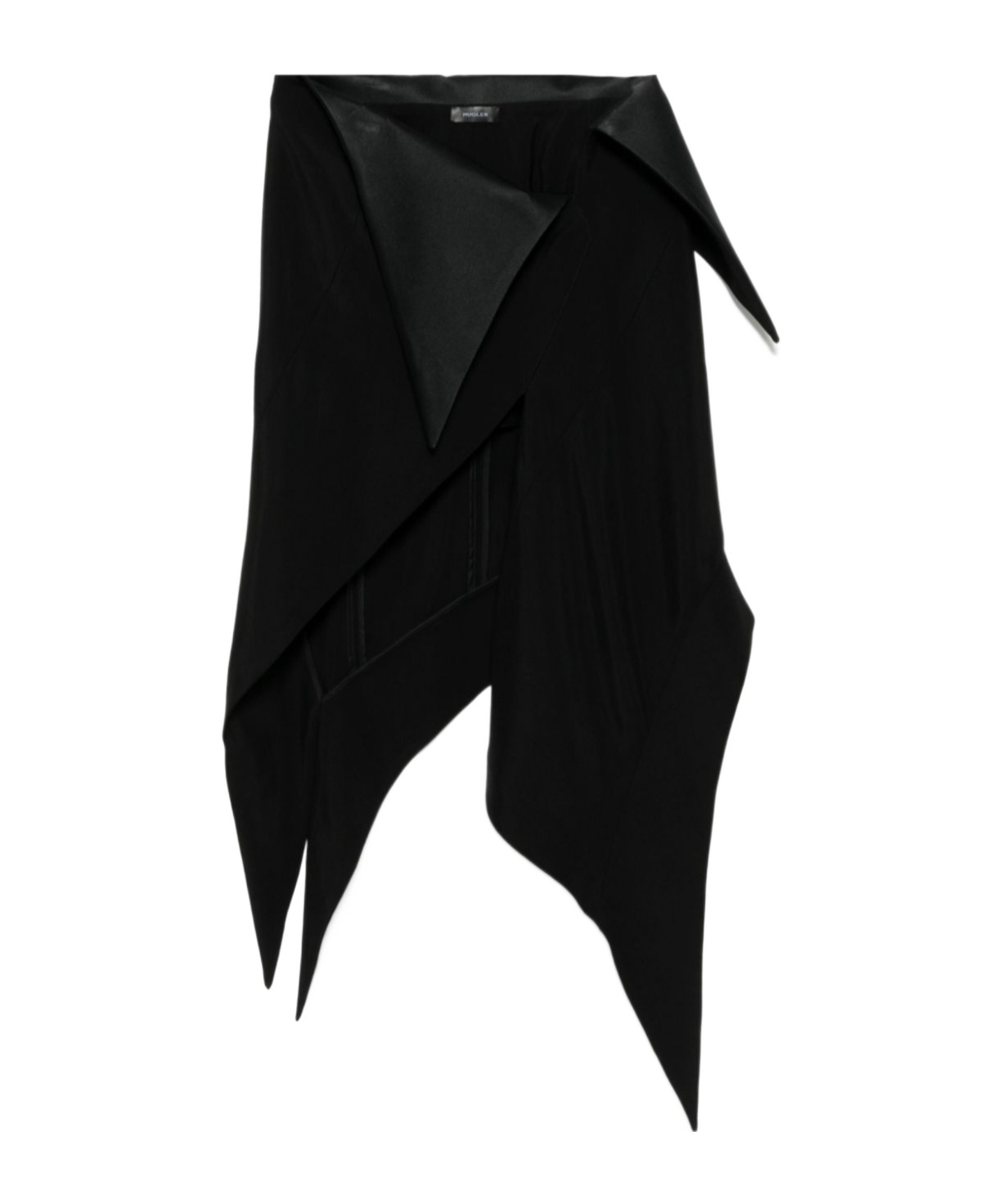 Mugler Asymmetrical Skirt In Black