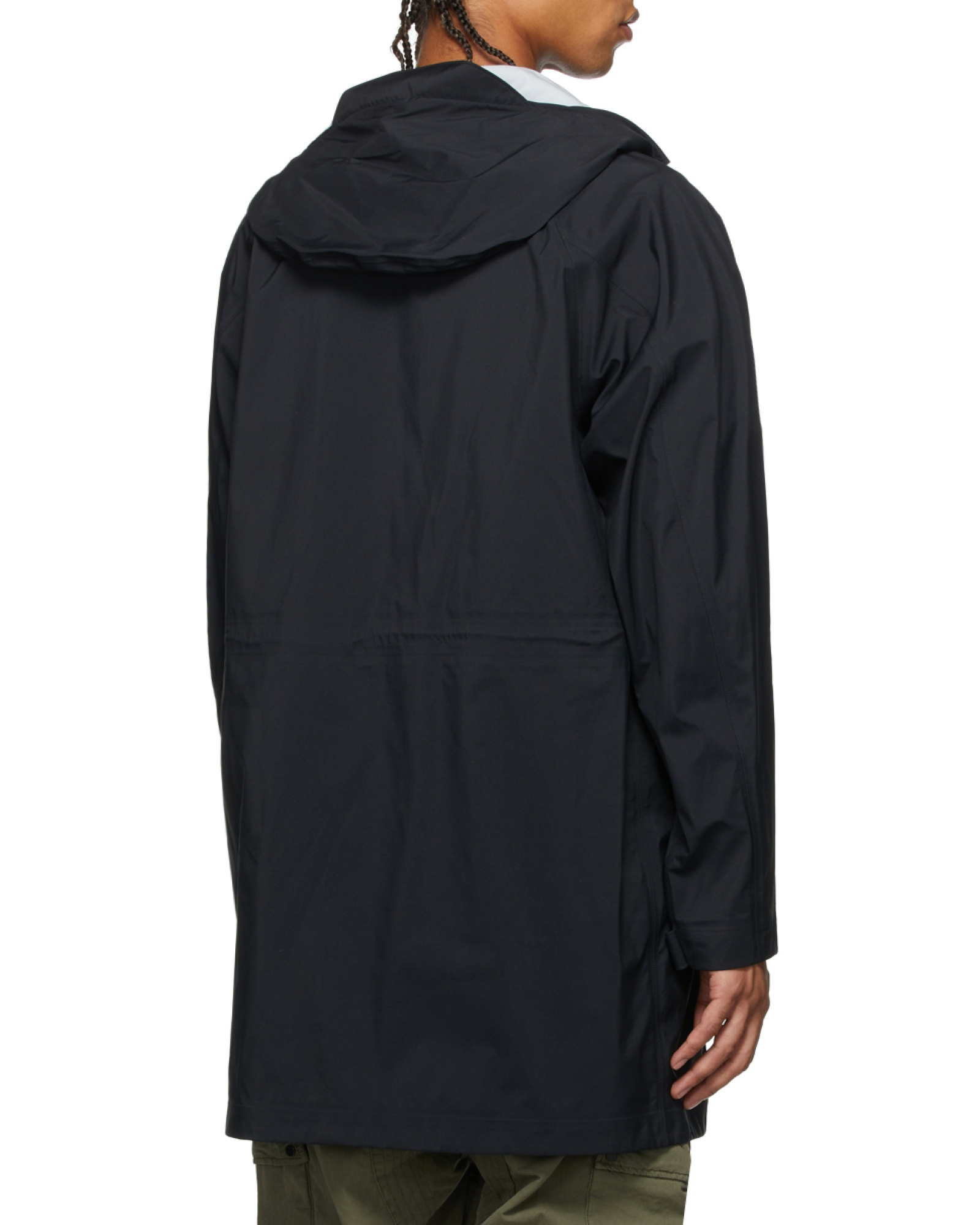 C.p. Company Pocket Detailed Hooded Parka In Black