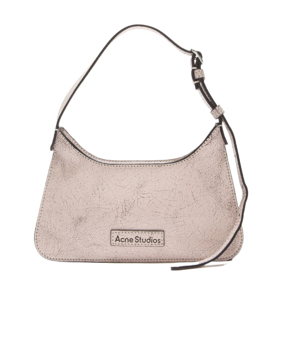 Acne Studios Mini Platt Leather Shoulder Bag In Nude