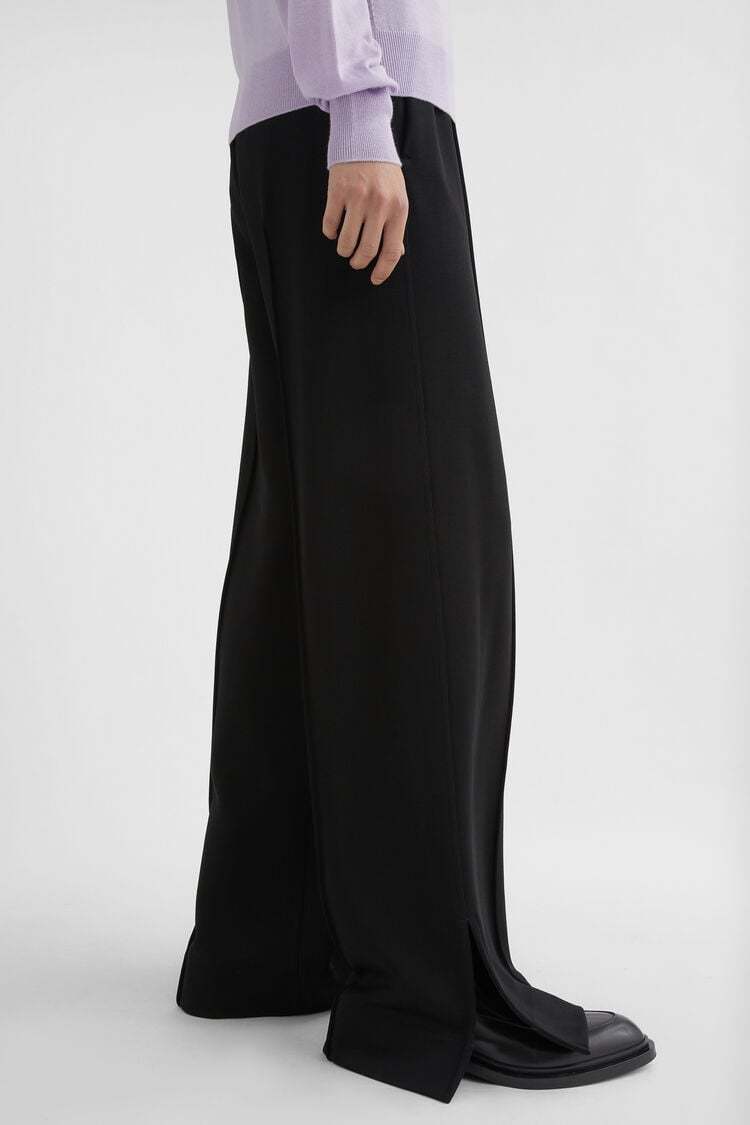 Shop Jil Sander Wide-leg Trousers In Black