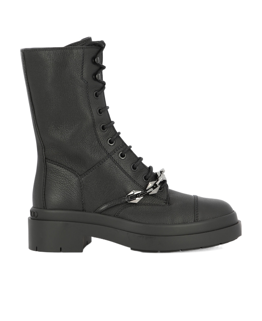 Shop Jimmy Choo Round-head Short Boots In Black
