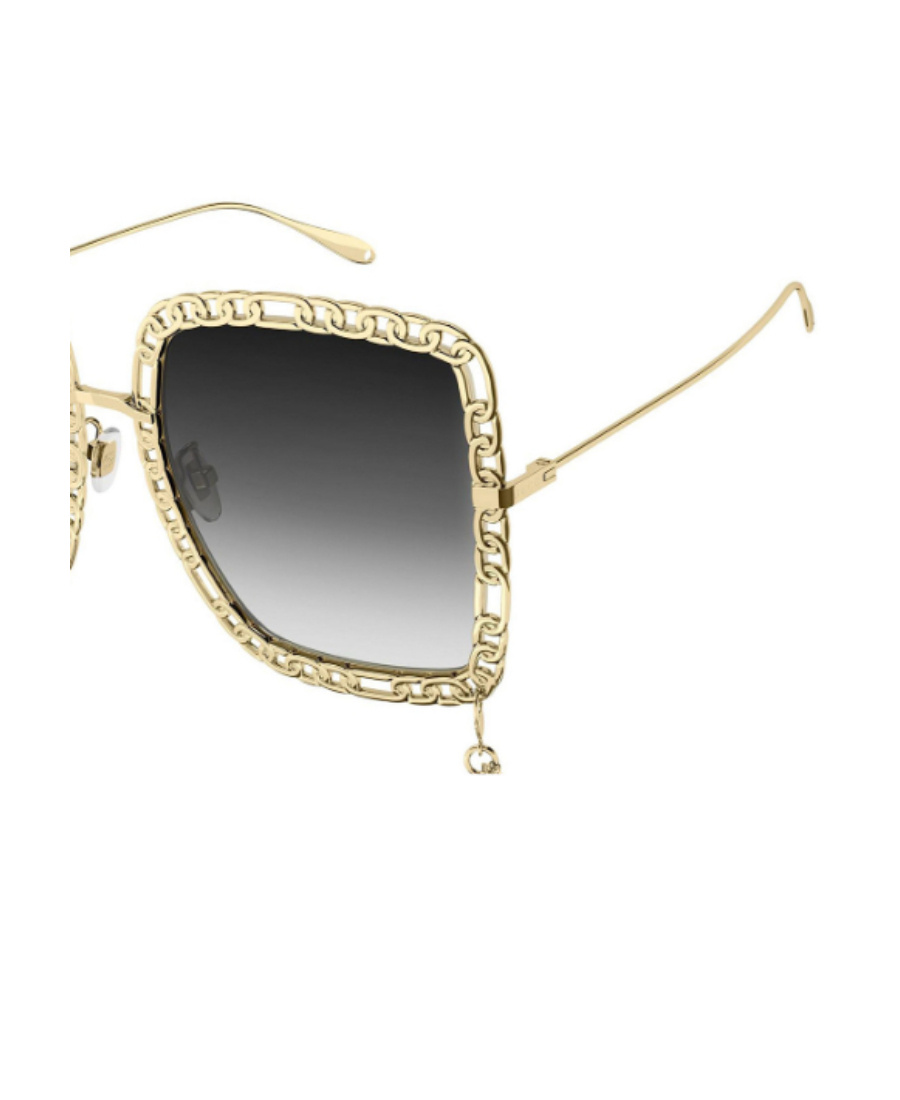 Gucci Chain-trimmed Square-frame Sunglasses In Black