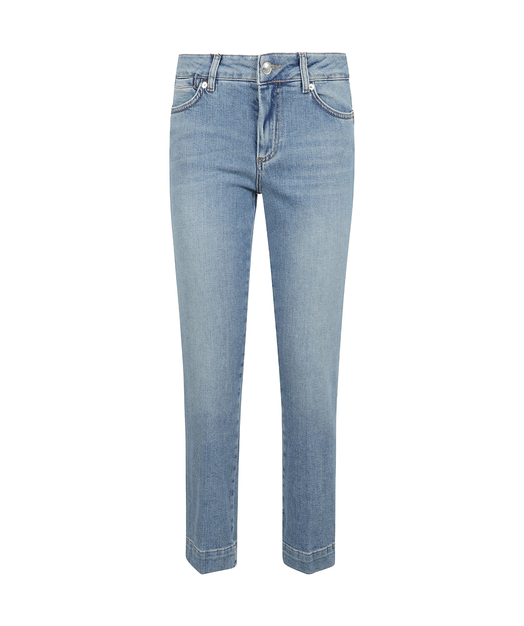 Sportmax Denim Trousers With Belt Loops In Blue
