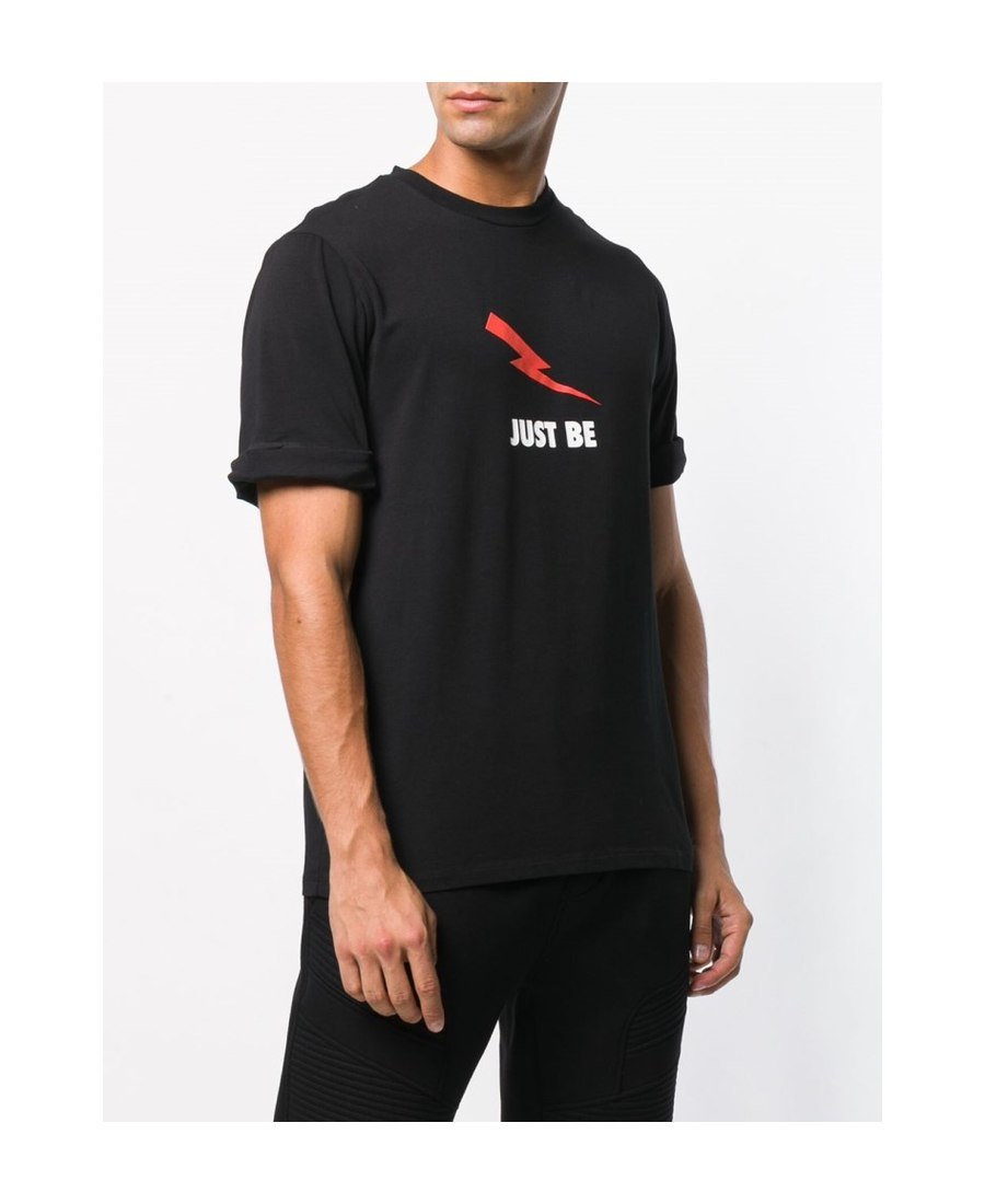 Neil Barrett Printed T-shirt With Round Neck In Black