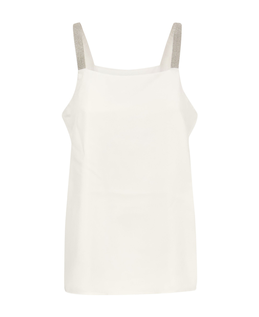 Fabiana Filippi Embellished Strap Tank Top In White