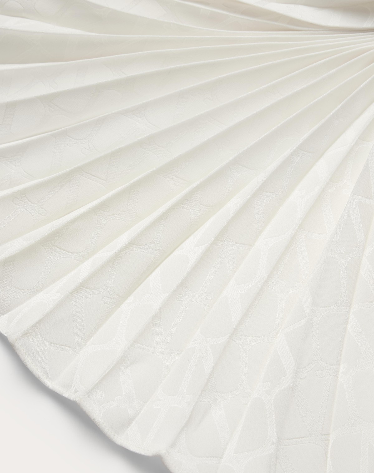 Shop Valentino Pleated Midi Skirt In White