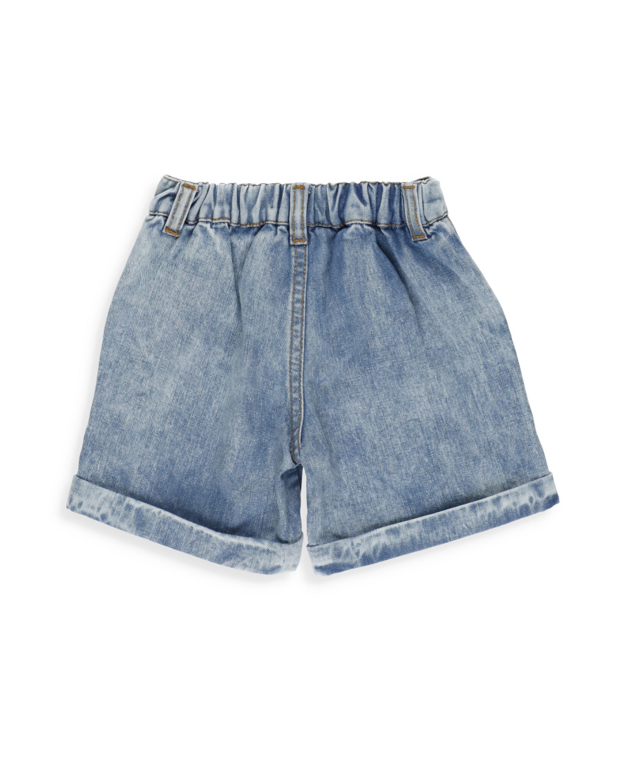 Balmain Buttoned Denim Shorts In Blue