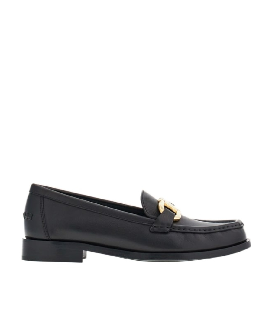 Shop Ferragamo Gancini Buckle-detailed Loafers In Black