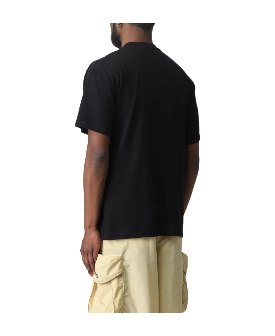 Aries No Problemo Printed Crewneck T-shirt In Black