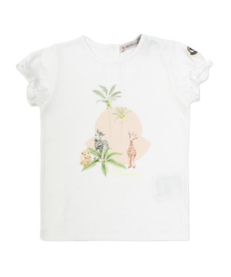 Moncler Open-necked Black Shirt In White