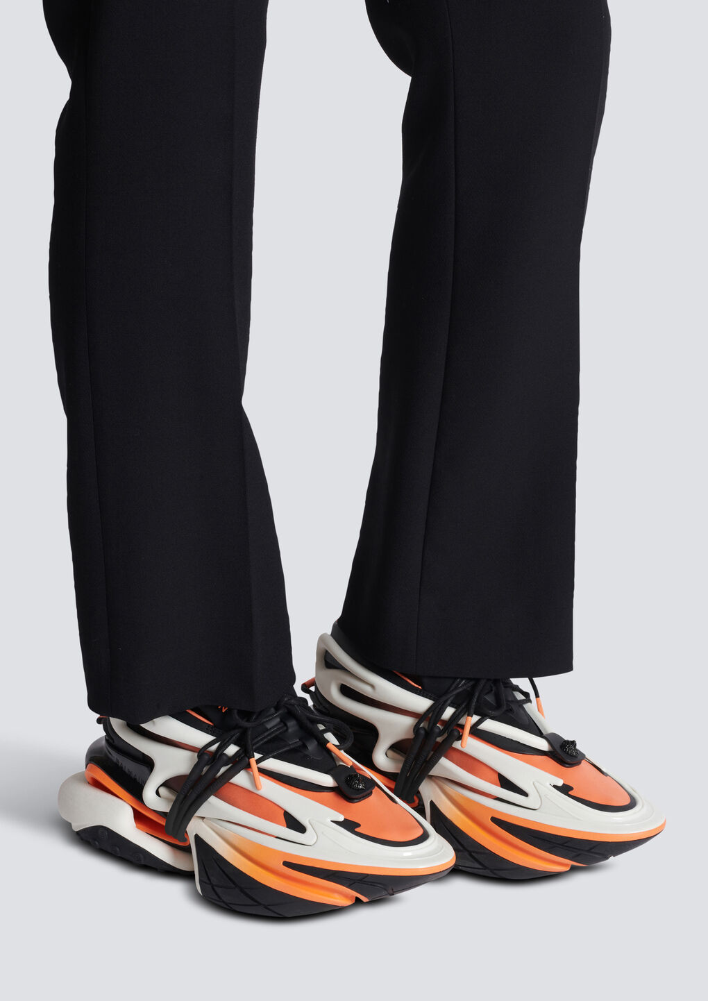 BALMAIN UNICORN TRAINERS IN NEOPRENE AND LEATHER