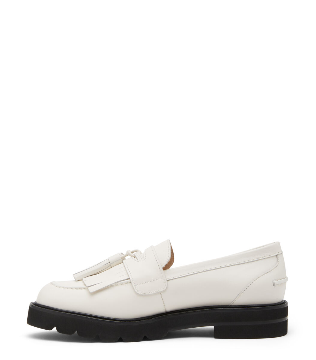 Stuart Weitzman Mila Leather Loafers In White