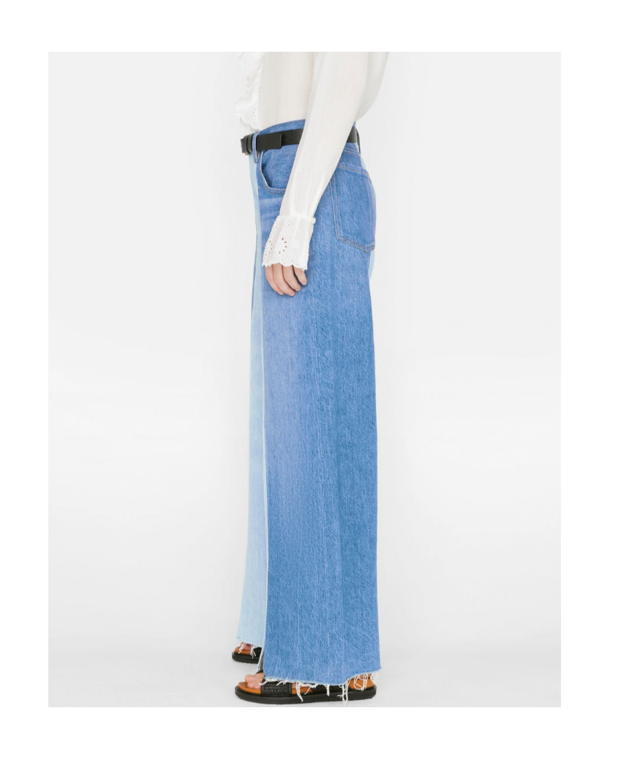 Frame Cross-legged Denim Trousers In Blue