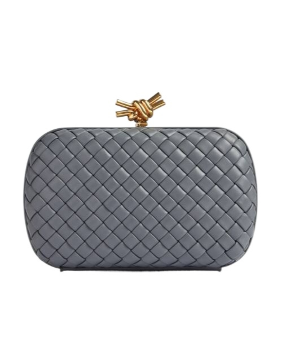 Bottega Veneta Padded Intraccio Cosmetic Bag In Gray