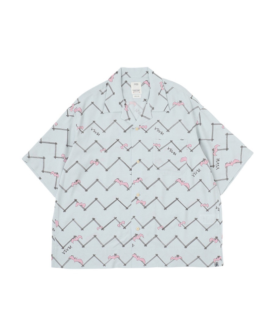 Visvim Printed Bats Rayon Copa Shirt In White