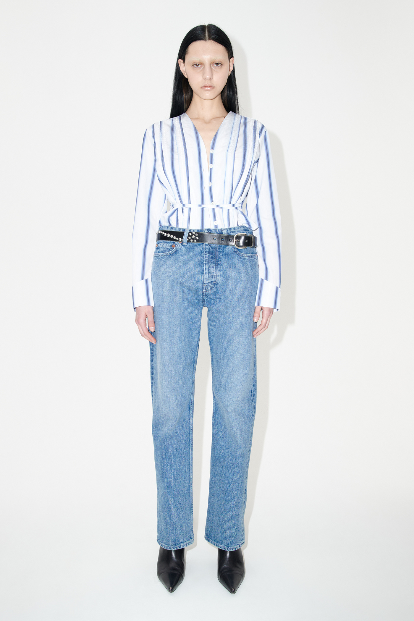 Our Legacy Women S Treble Cut Jeans Deadline Wash In Blue