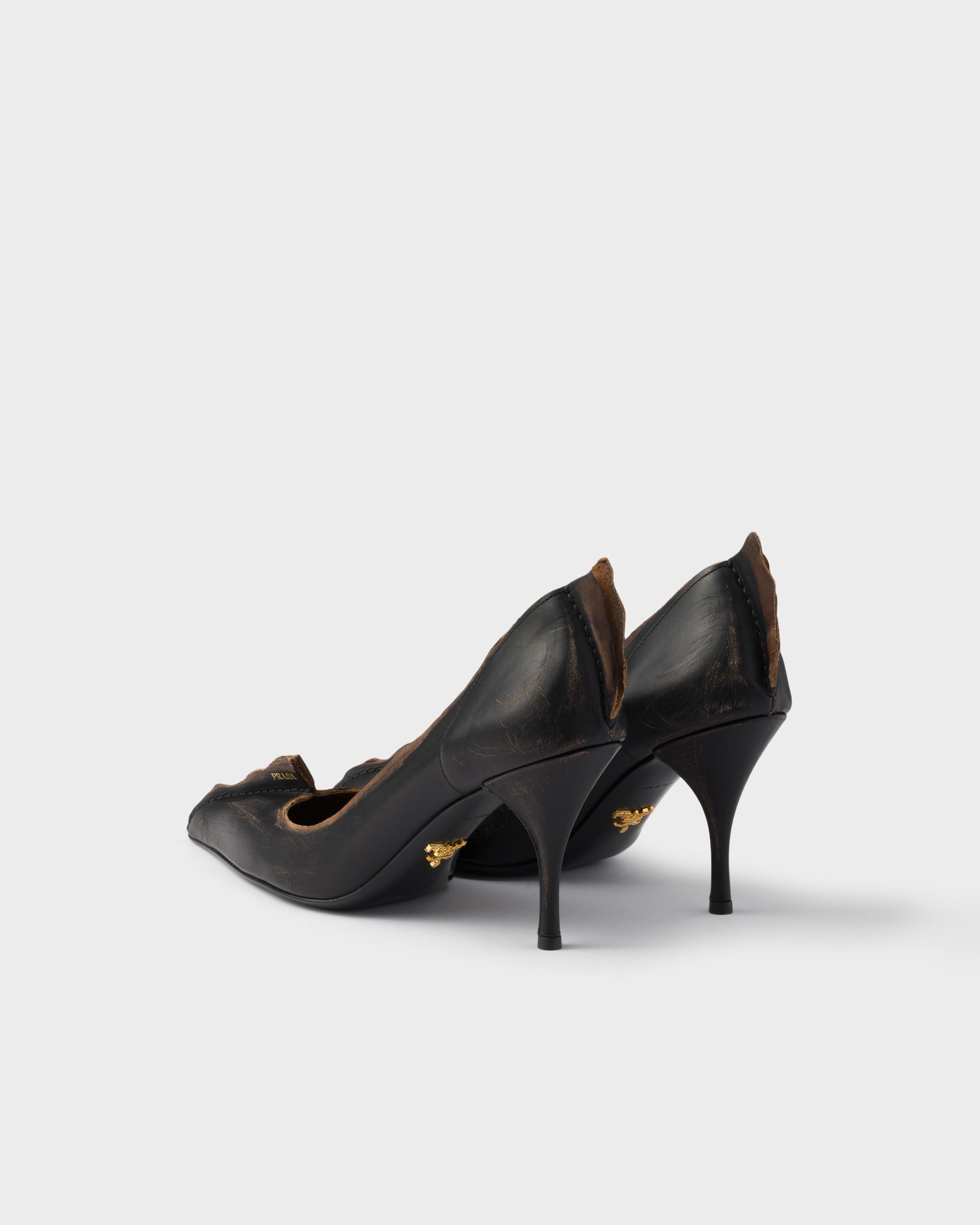 Prada Leather Pumps In Multi