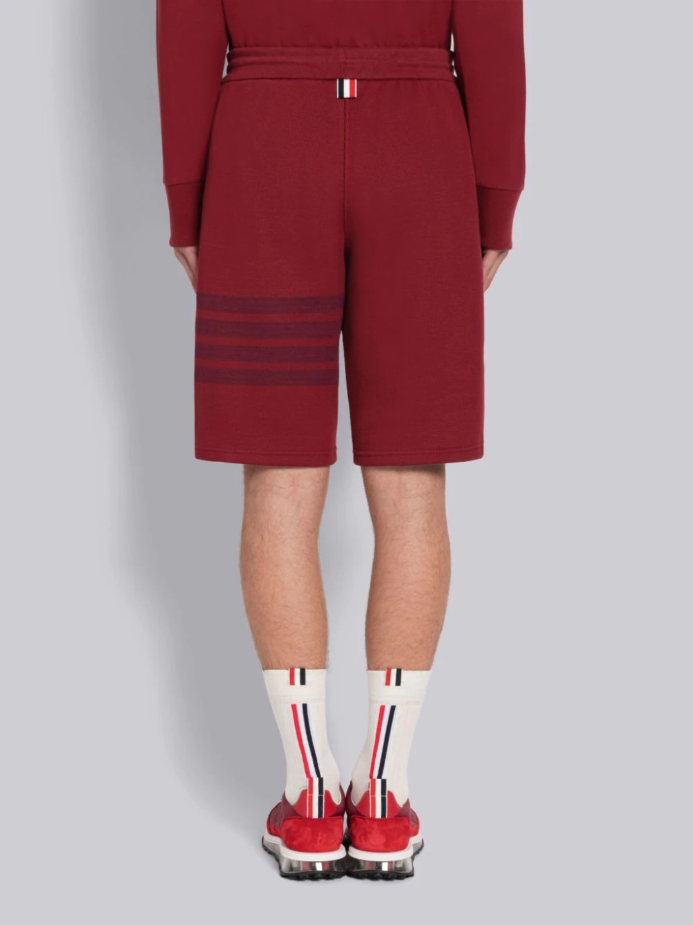 Thom Browne Rwb Striped Shorts In Red