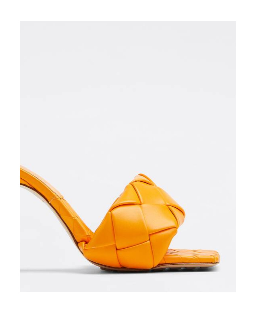 Bottega Veneta Leather Mules In Orange