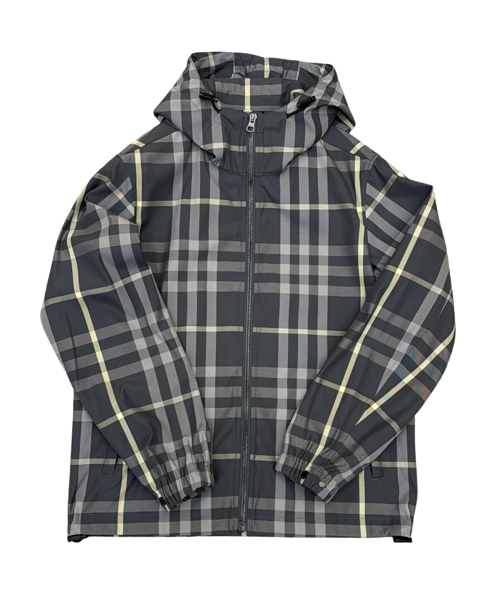 Burberry Checked Casual Jacket In Black