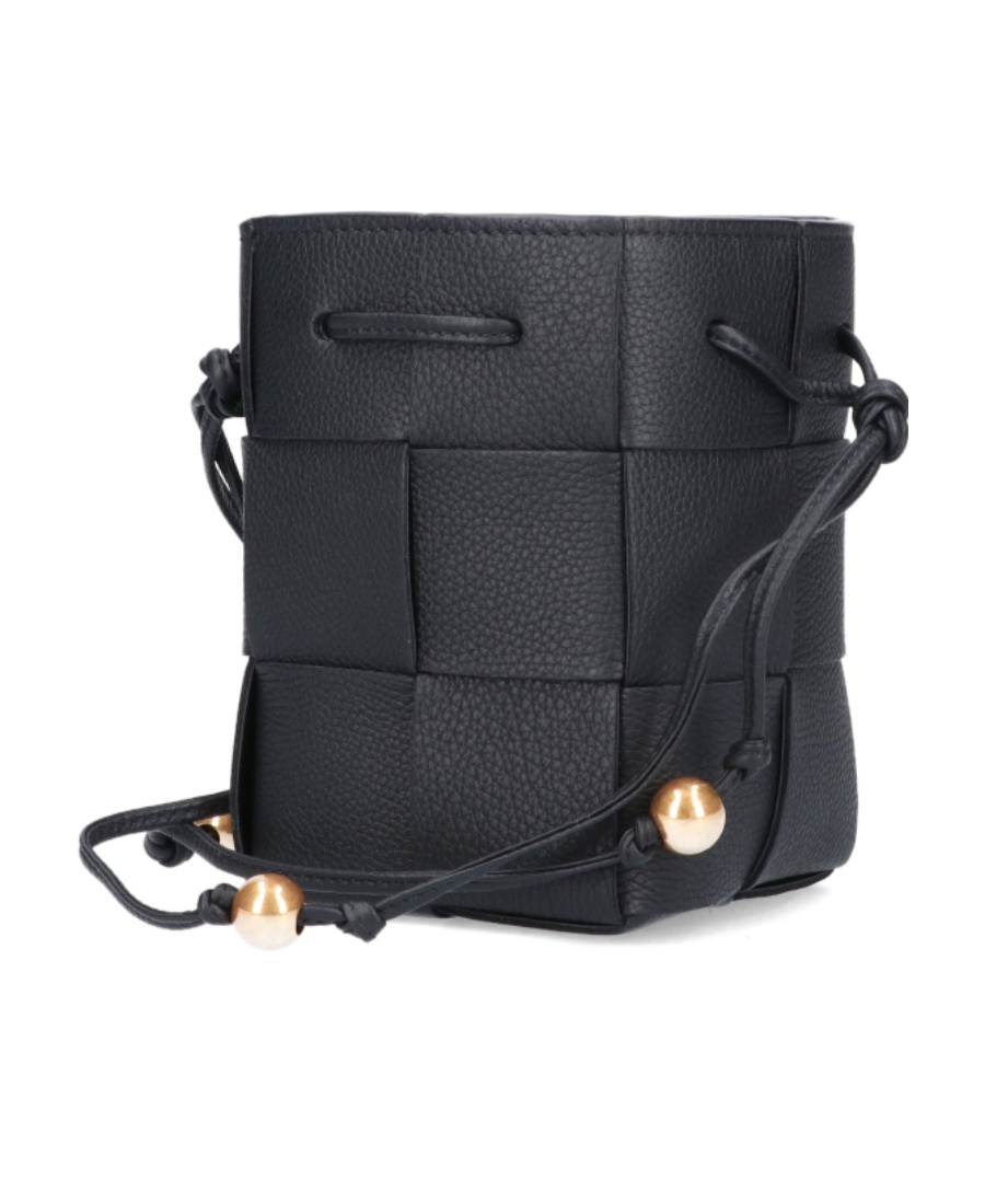Bottega Veneta Cassette Mini Bucket Shoulder Bag In Black