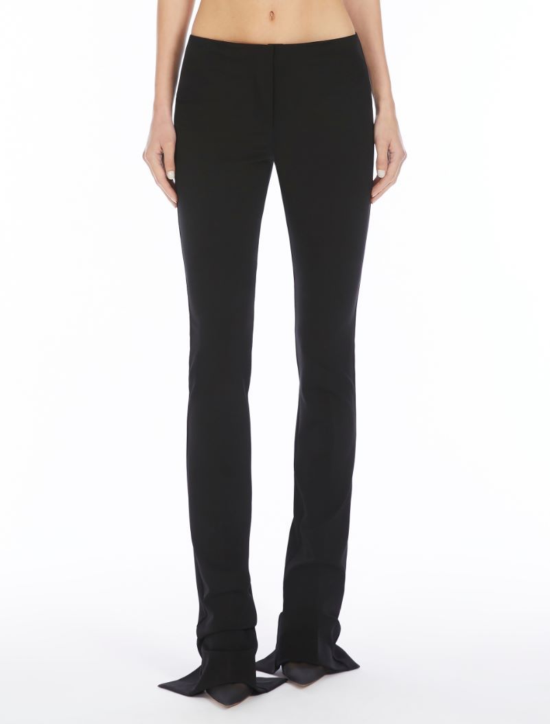 Sportmax Slit-back Trousers In Black