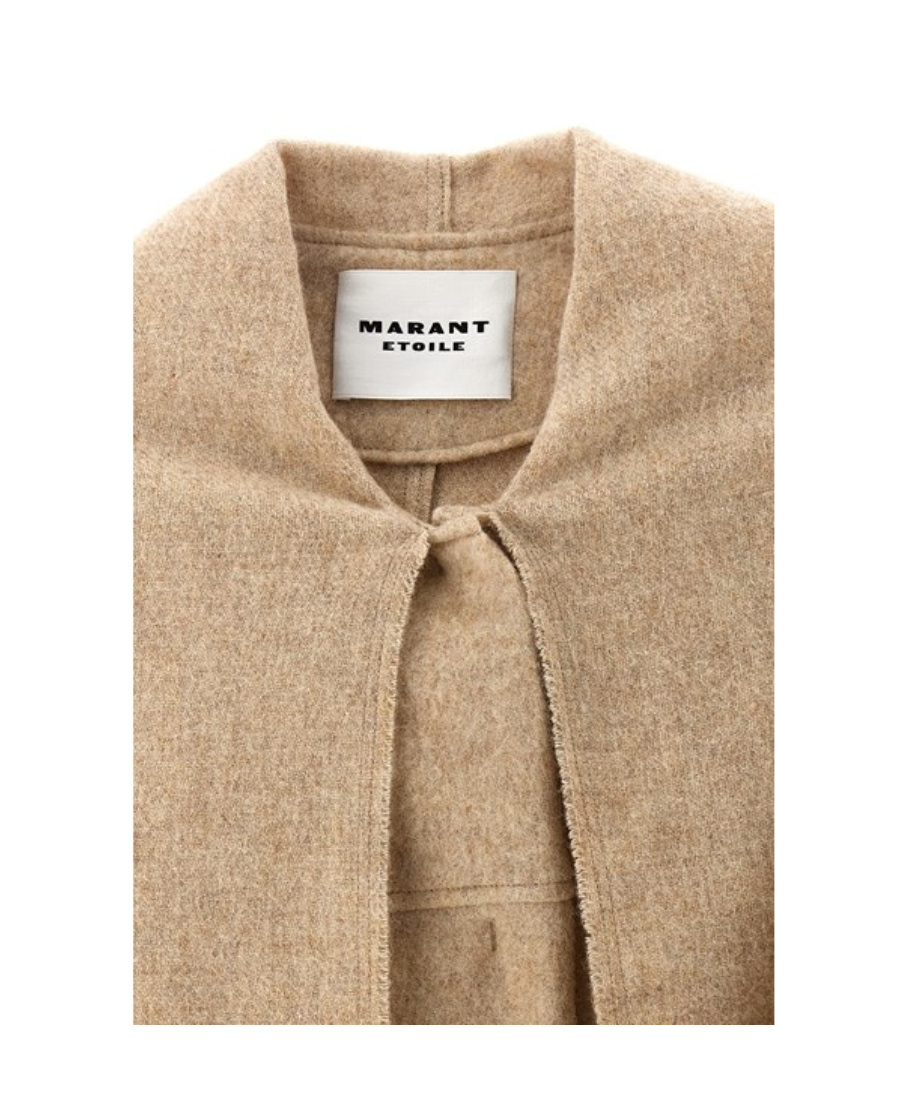 Isabel Marant Étoile Marant Etoile Faty Fringed Coat In Nude