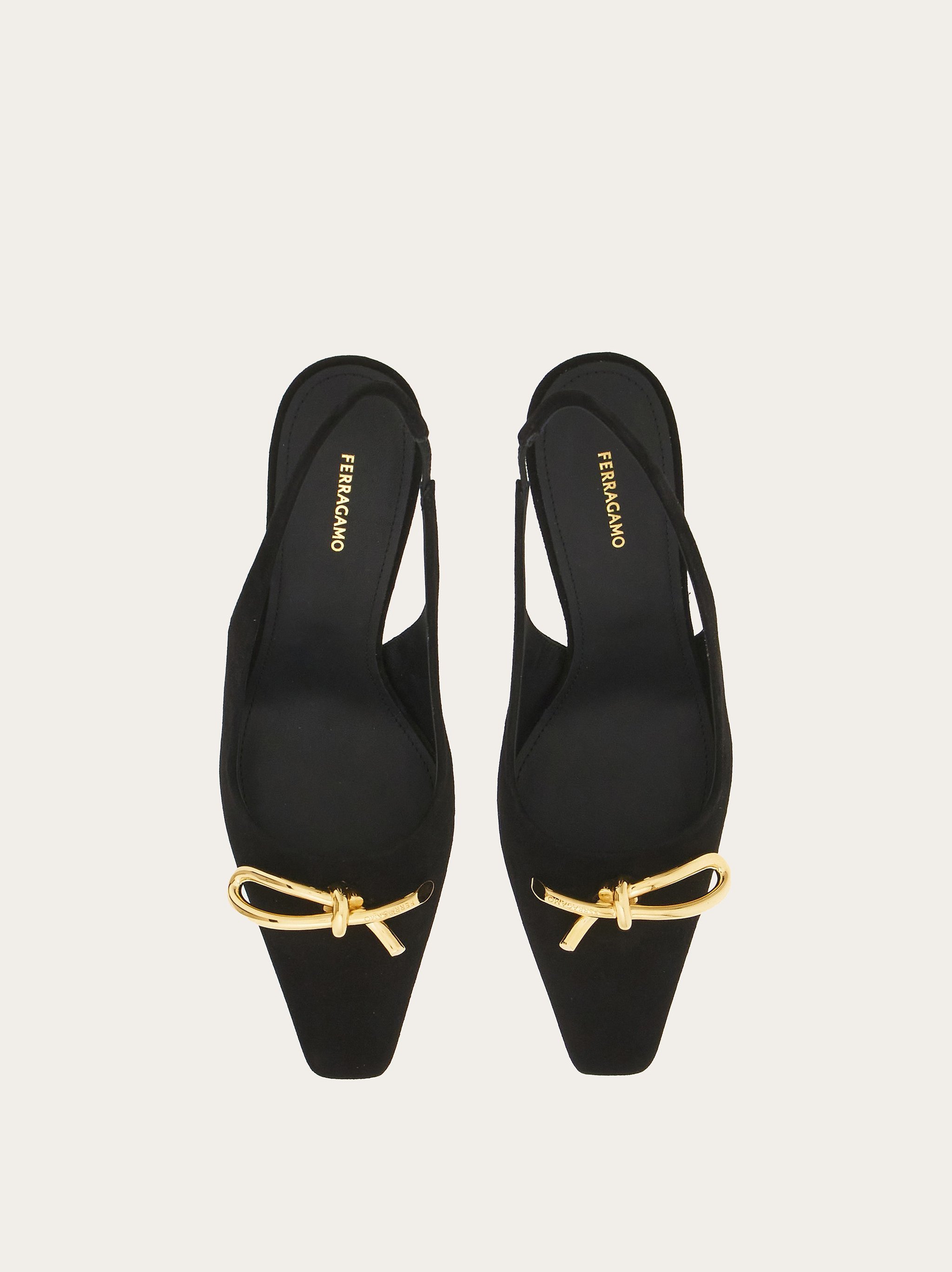 Shop Ferragamo Asymmetrical Bow Knot High Heels In Black