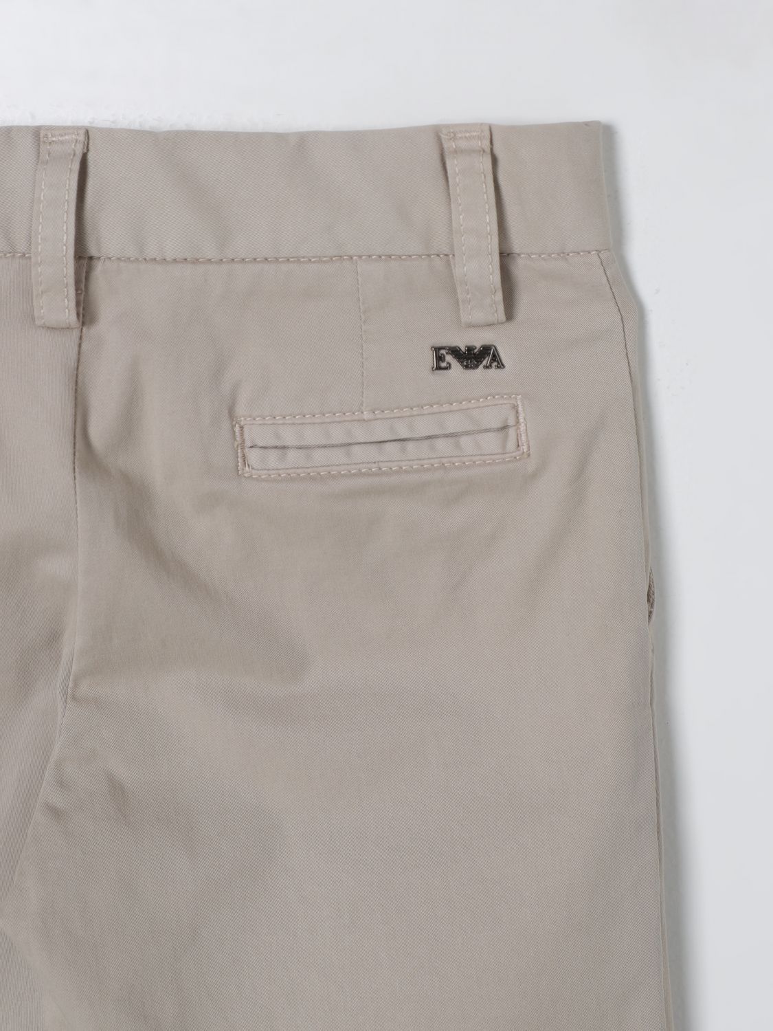 Emporio Armani Slim-cut Chino Trousers In Nude