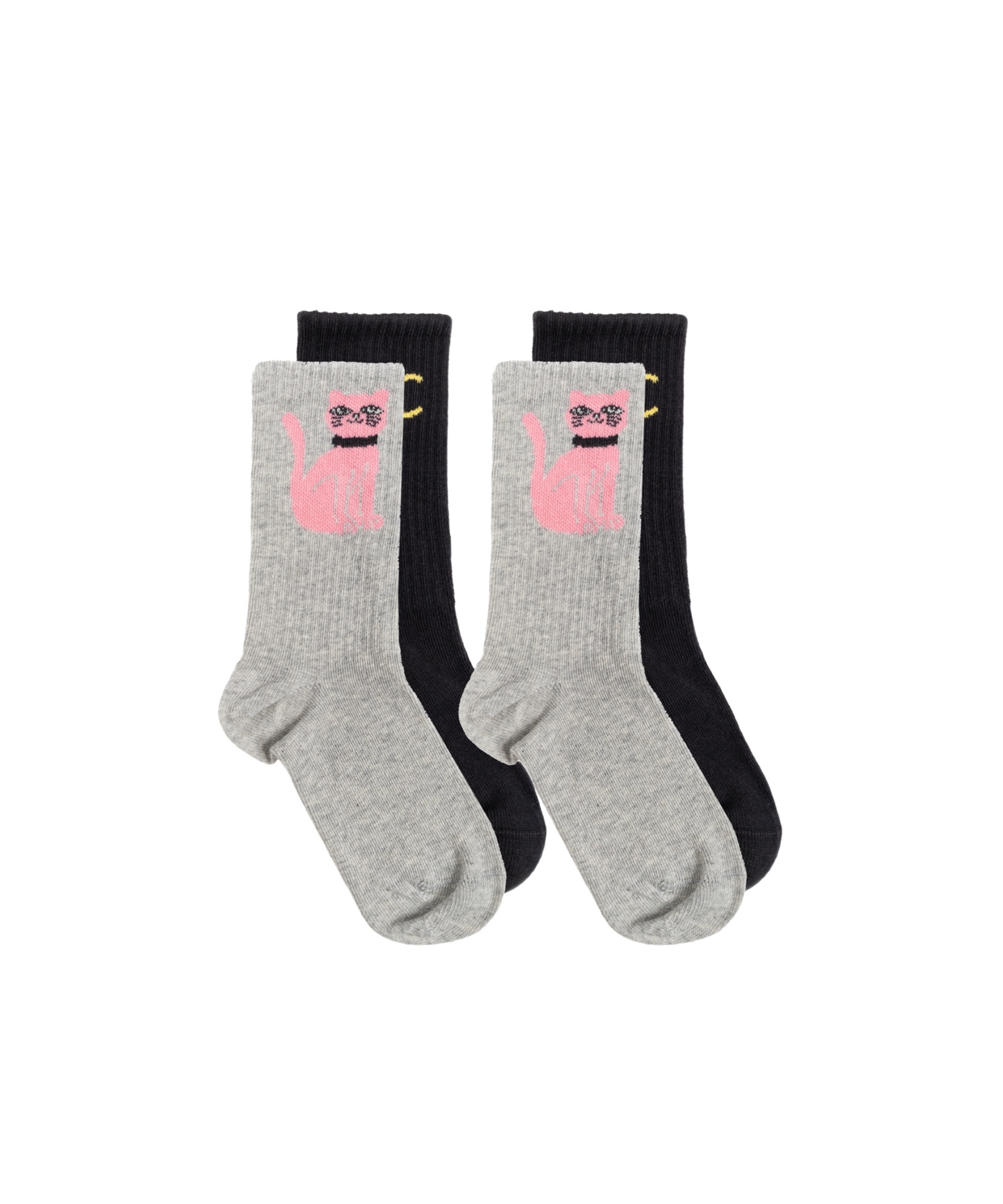 Mini Rodini Kids' Two-piece Socks In Gray