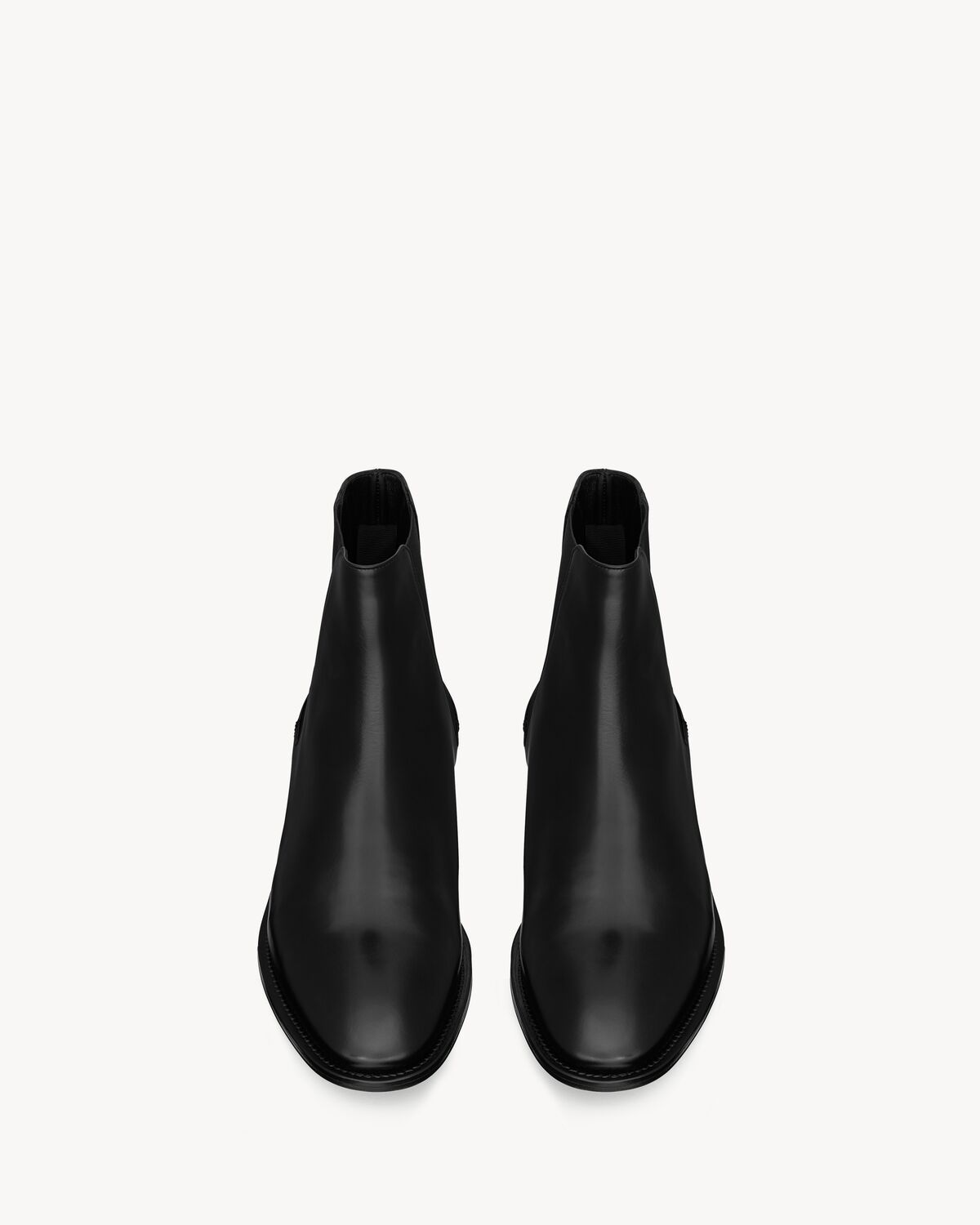 Saint Laurent Adrien Box Leather Chelsea Boots In Black