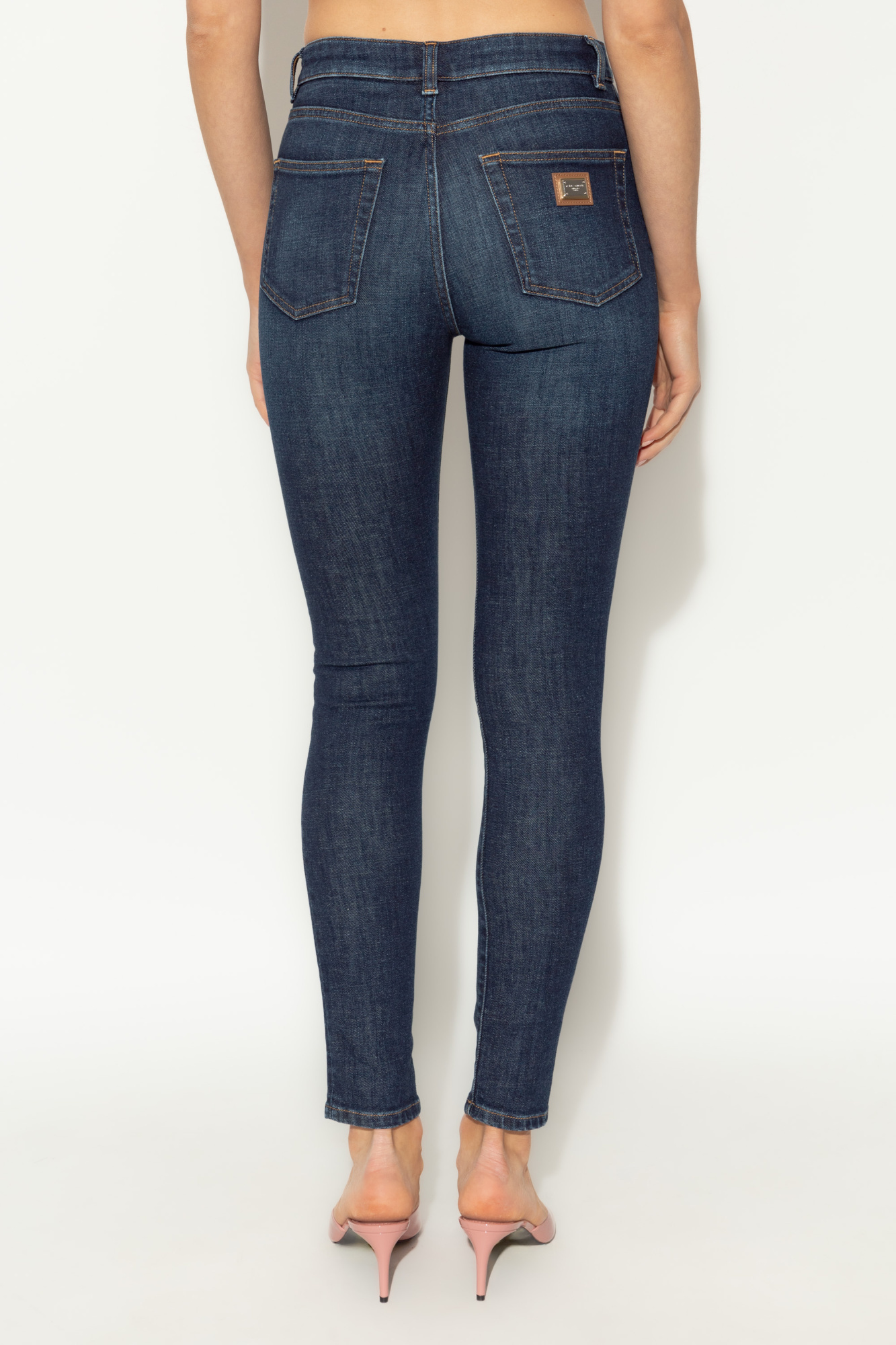 Dolce & Gabbana Belt-loop Jeans In Blue