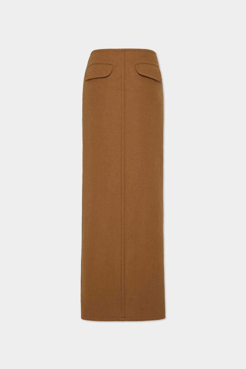 Dsquared2 Knitted Maxi Skirt In Brown