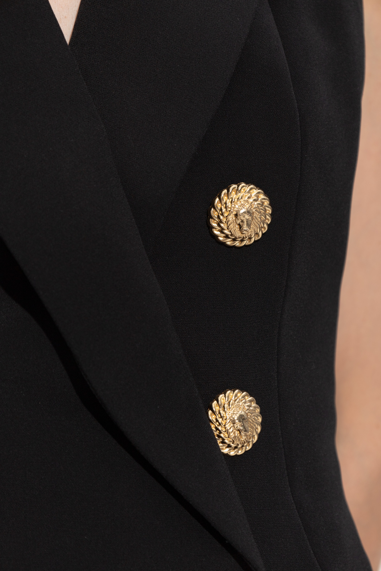 BALMAIN STRUCTURED CREPE TOP