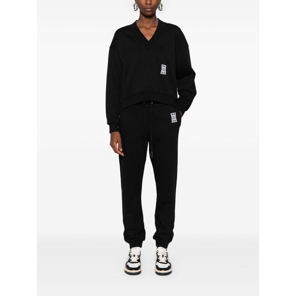 Pinko Mid-rise Track Trousers In Black