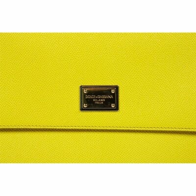 Dolce & Gabbana Logo Details Handbag In Yellow