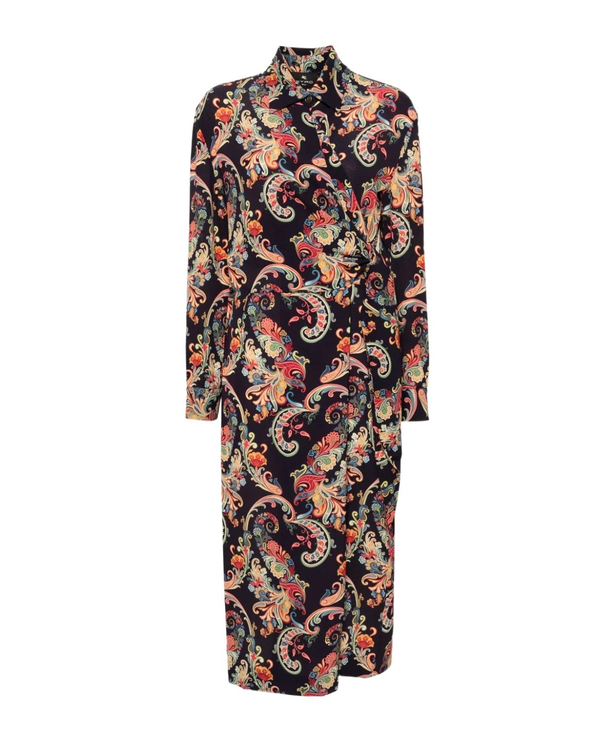 Etro Long-sleeved Dress In Black