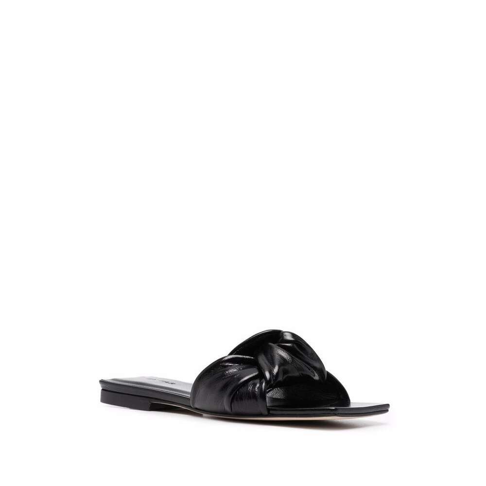 By Far Tied Detail Sandals In Black