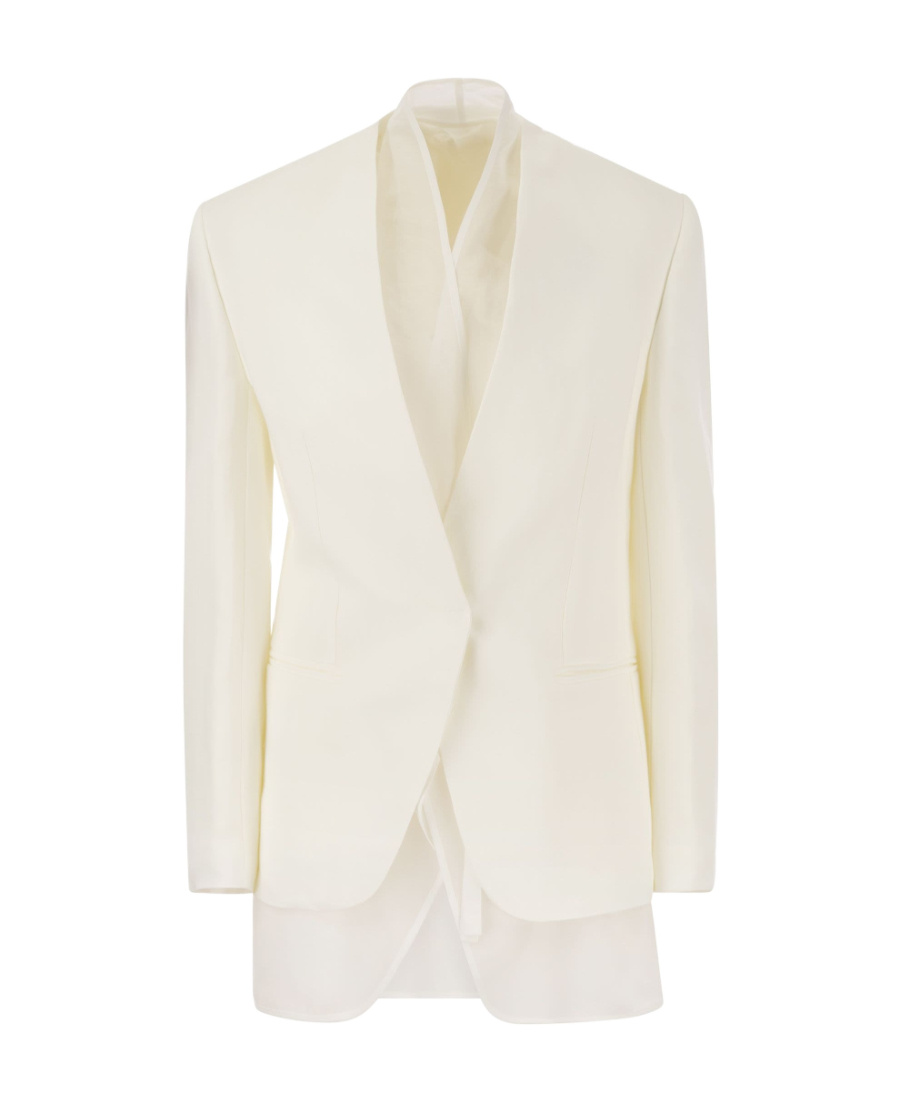 BRUNELLO CUCINELLI LAYERED SINGLE-BREASTED BLAZER