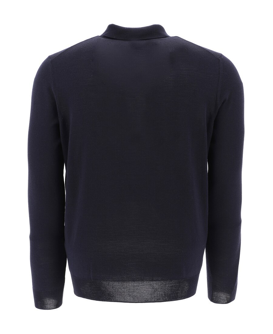 Drumohr Long Sleeve Polo Shirt In Black