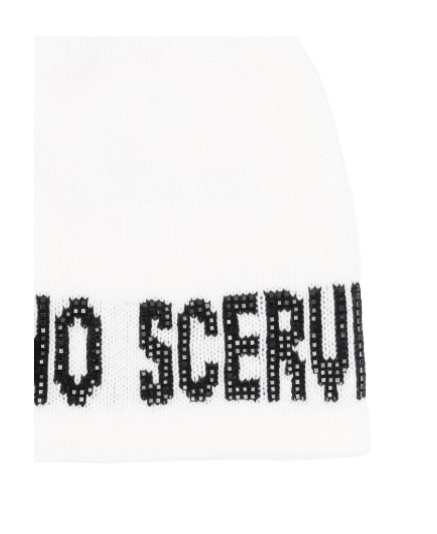 Ermanno Scervino Intarsia-knit Logo Beanie In White