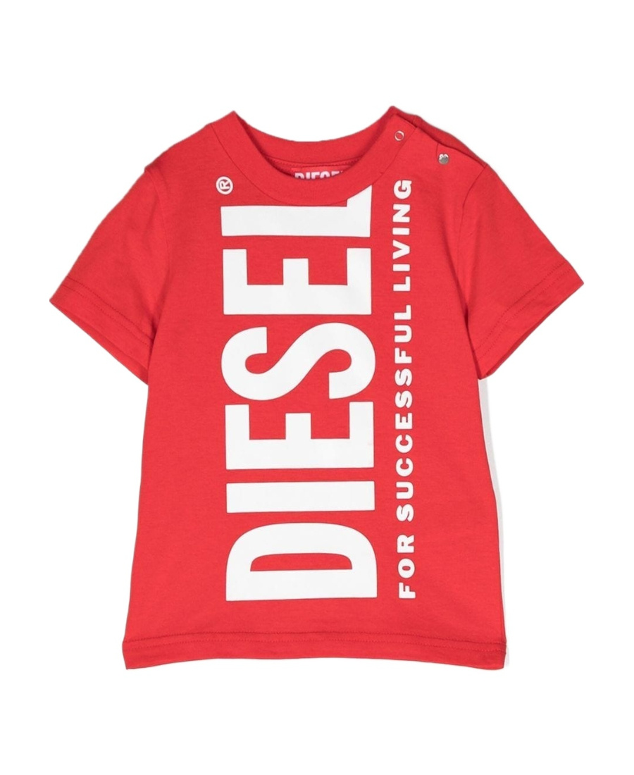 Diesel Logo-print Detail T-shirt In Red