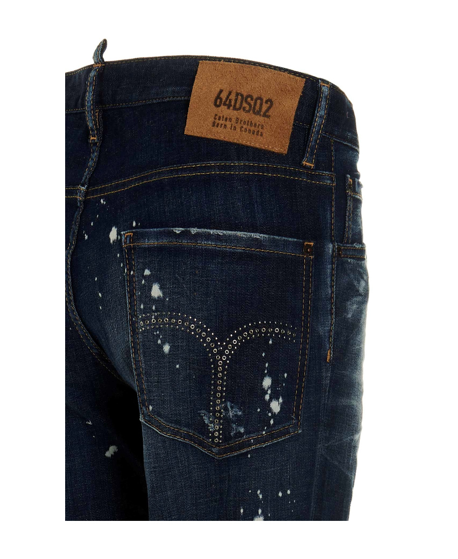 Dsquared2 Distressed-effect Straight-leg Jeans In Black