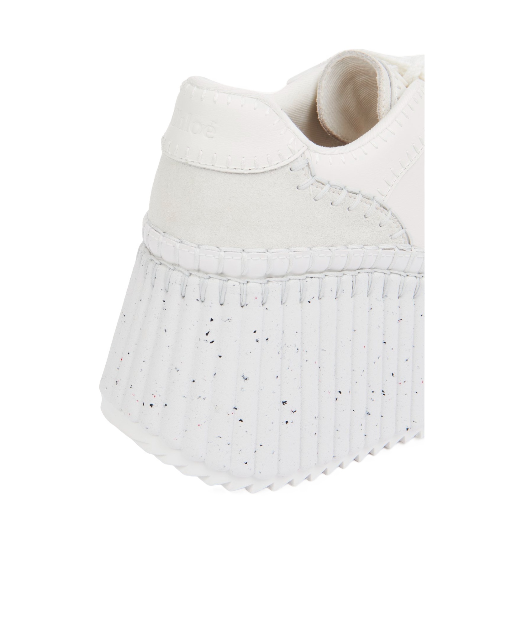 Chloé Baskets Compensées Nama Femme Blanc Taille 37 100% Cuir De Veau In White